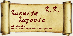 Ksenija Kuzović vizit kartica
